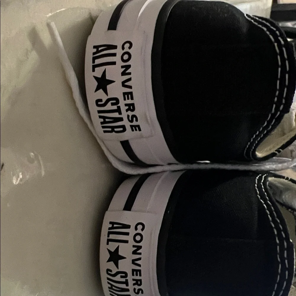 Converse Kids Black and White Low Top Sneakers